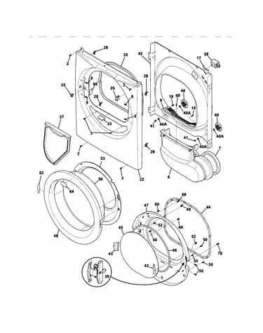 Front panel/lint filter
