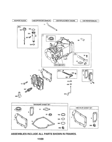Cylinder/gasket sets