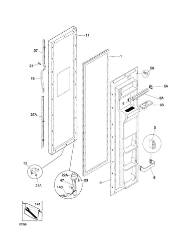 Freezer door