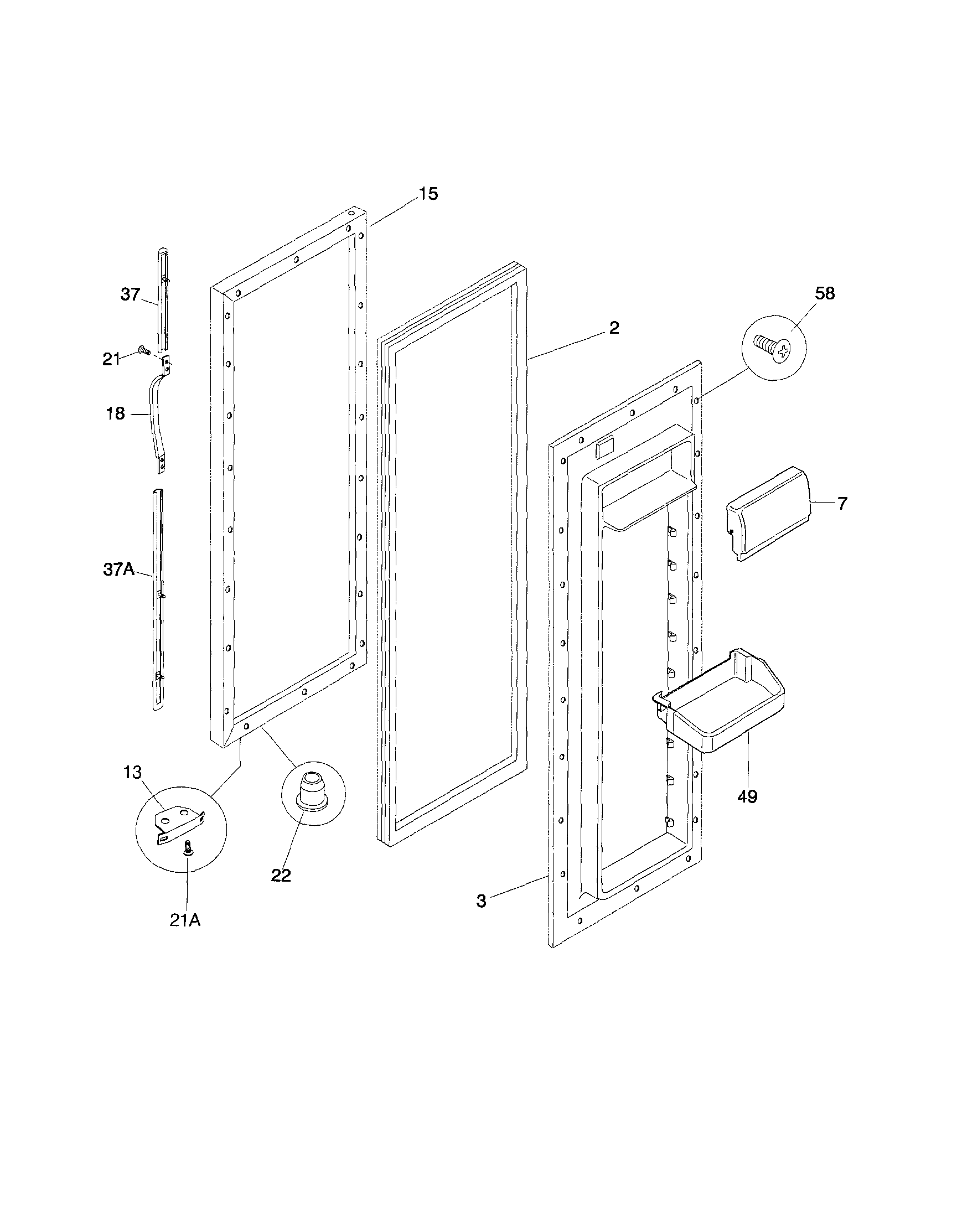 Refrigerator door