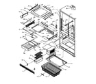 Amana BZ22R3E-P1183602WE refrigerator/freezer shelving diagram