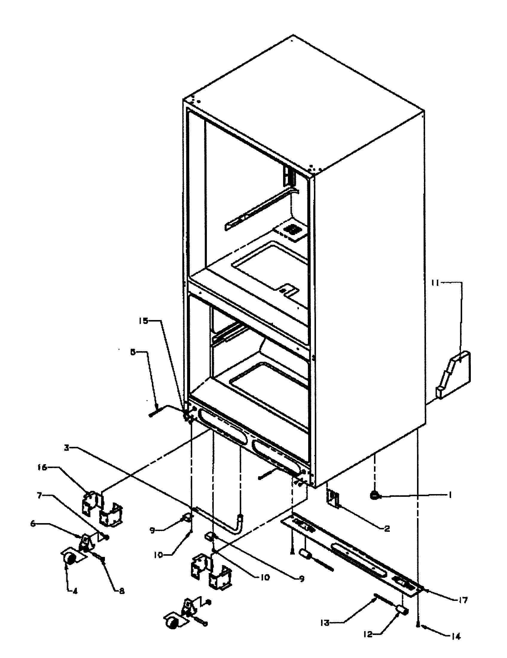 Rollers/drain tube