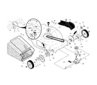 Craftsman 917254501 drive control/gear case/wheels diagram