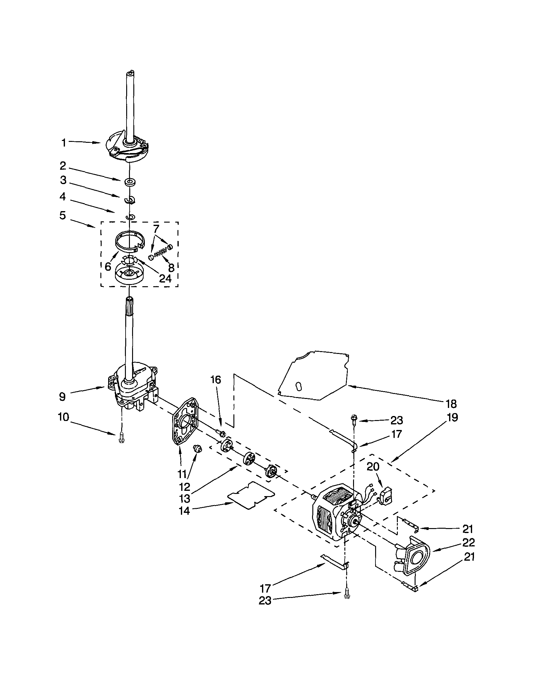Brake/clutch/gearcase/motor/pump