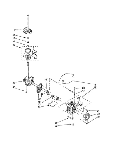Brake/clutch/gearcase/motor/pump