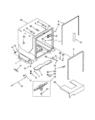 Tub and frame