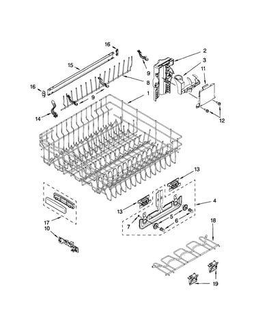 Upper rack and track