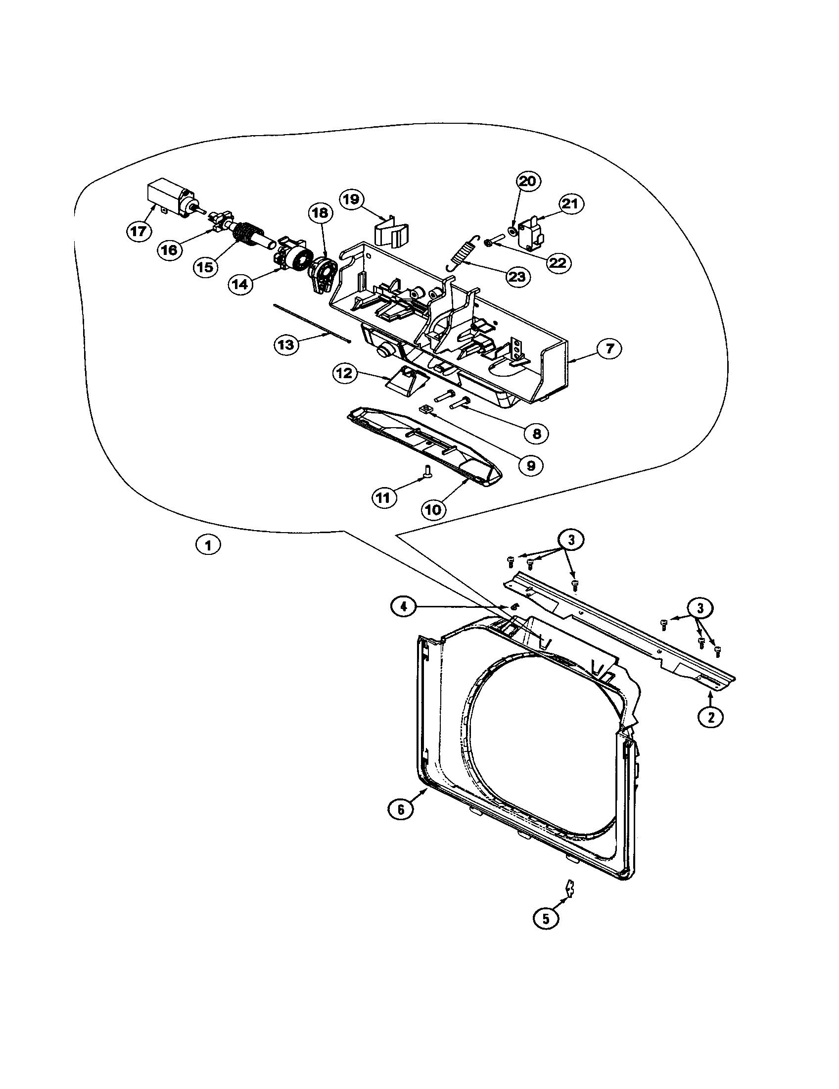 Door shroud & door latch