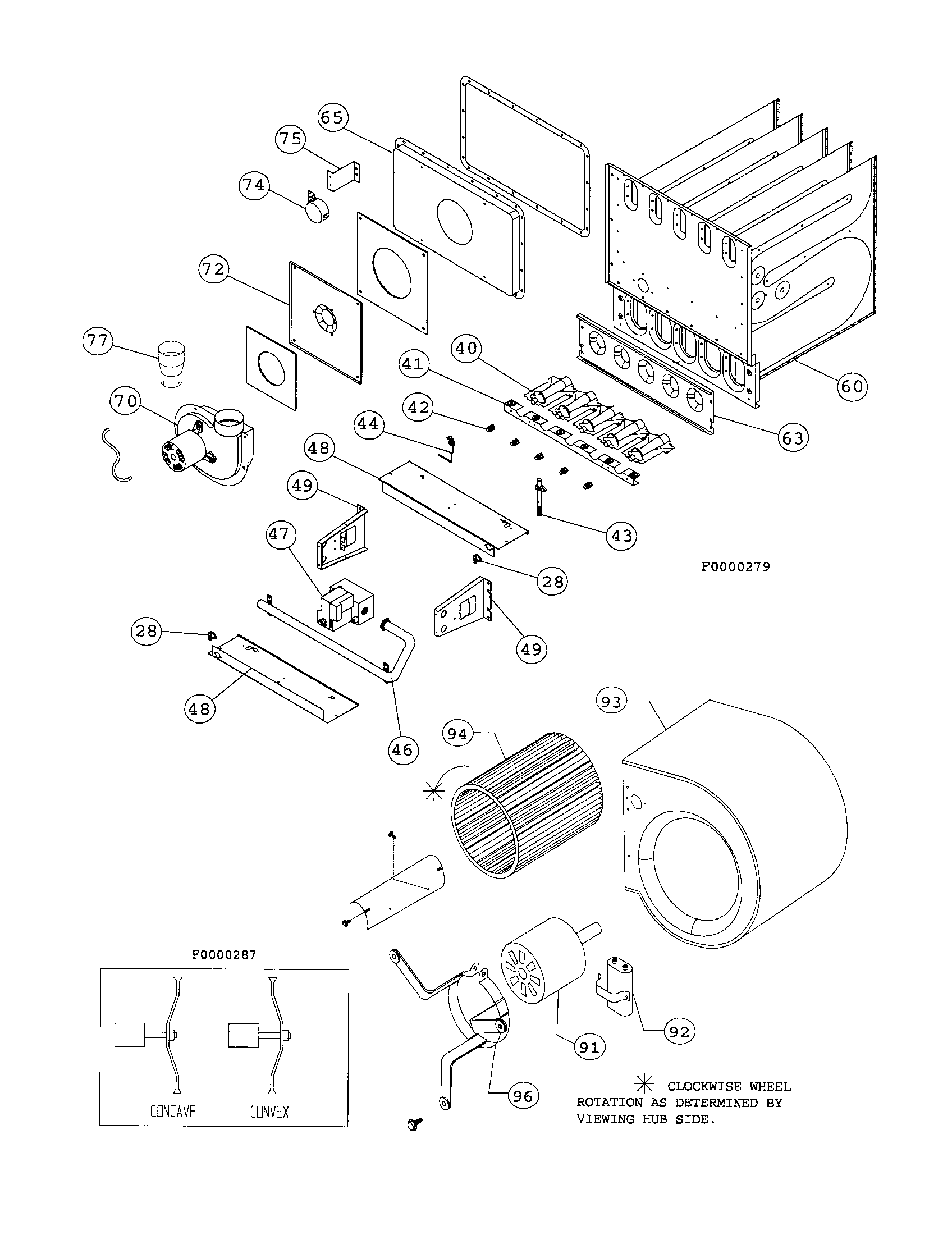 Blower housing/heat exchanger