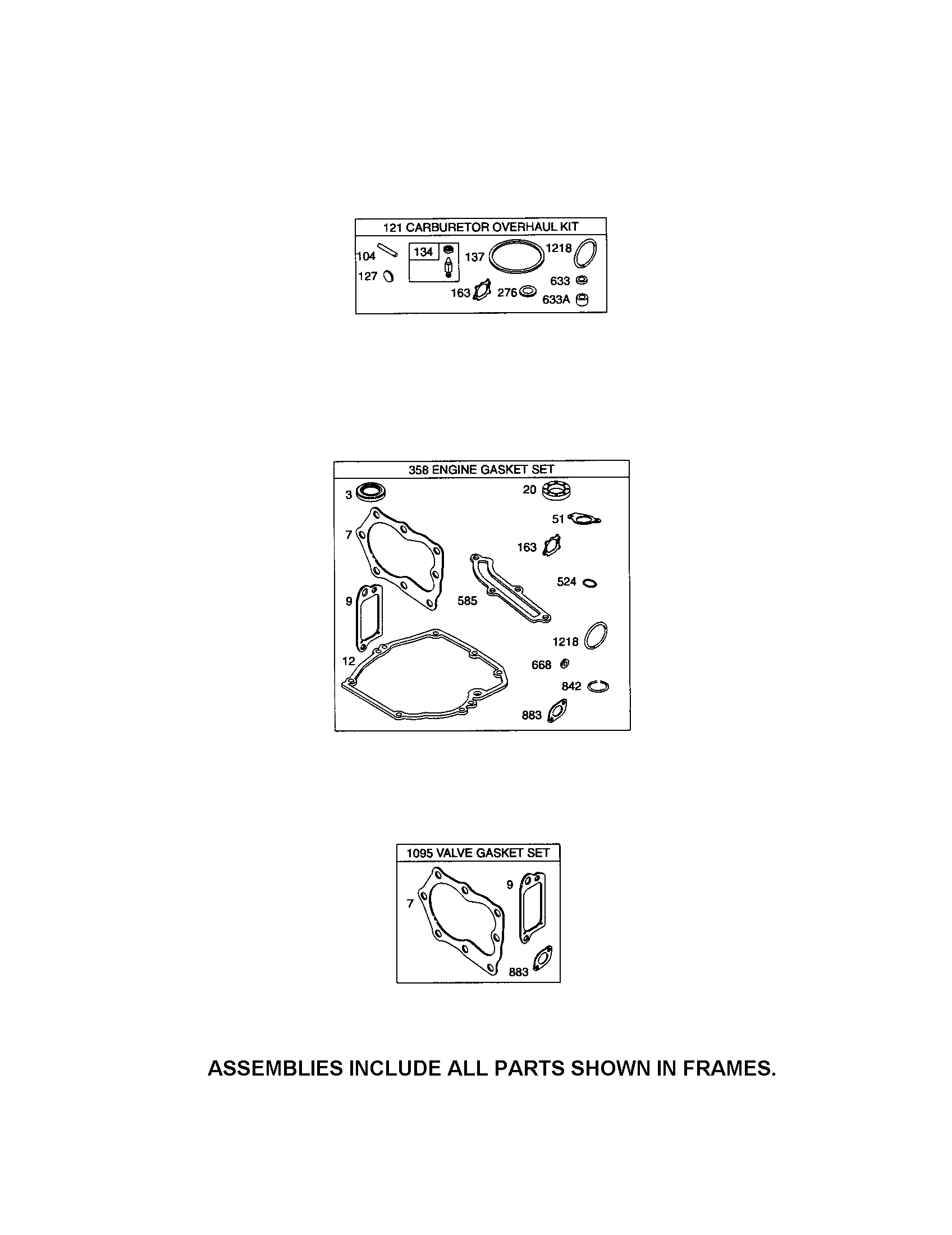 Gasket sets