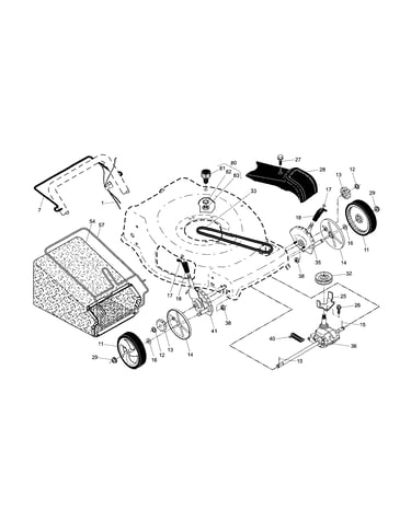 Drive control/gear case/wheels