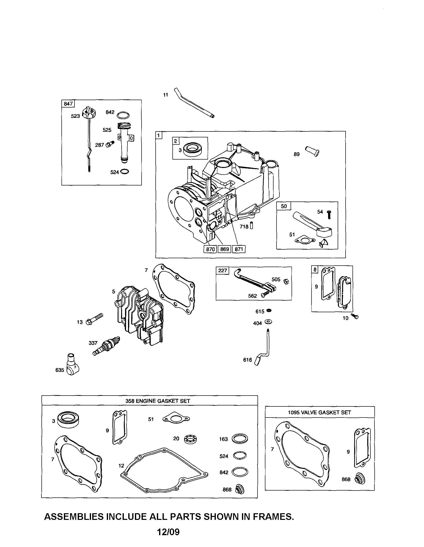 Cylinder/gasket sets