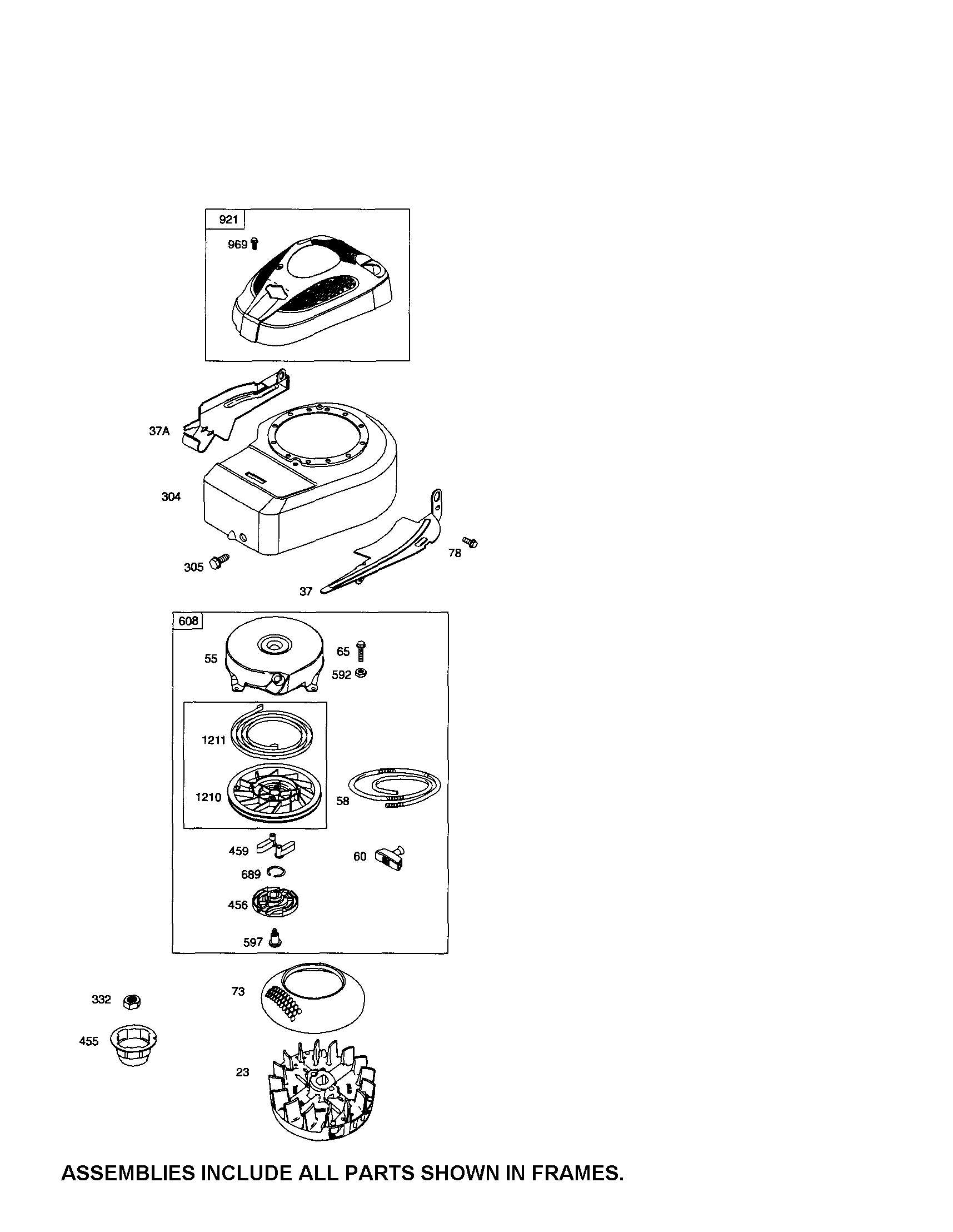 REWIND STARTER/BLOWER HOUSING