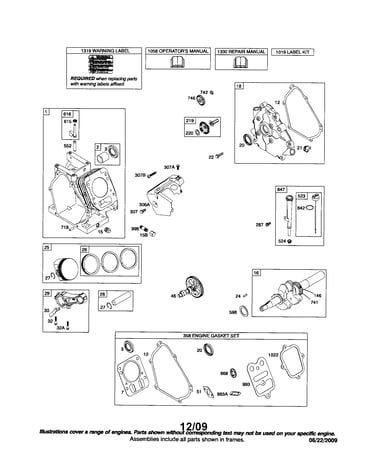 Cylinder/crankshaft/crankcase