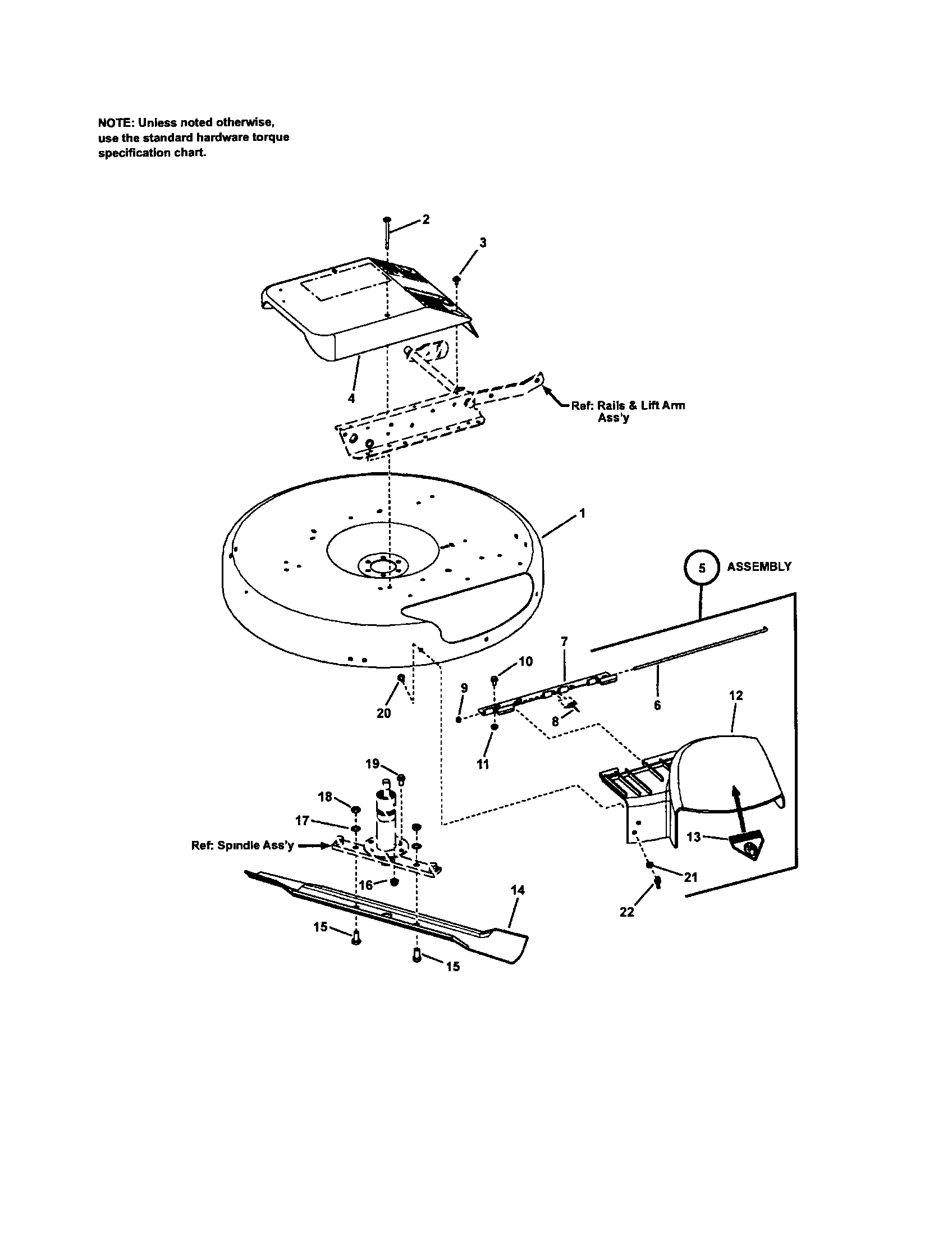 28" hi-vac cutting deck/deflector