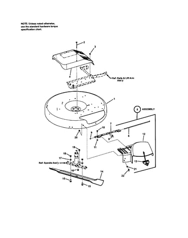 28" hi-vac cutting deck/deflector