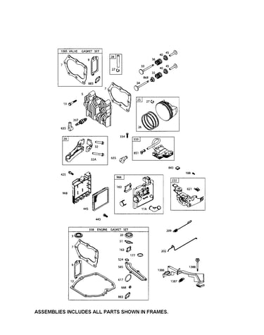 Gasket sets/air cleaner base
