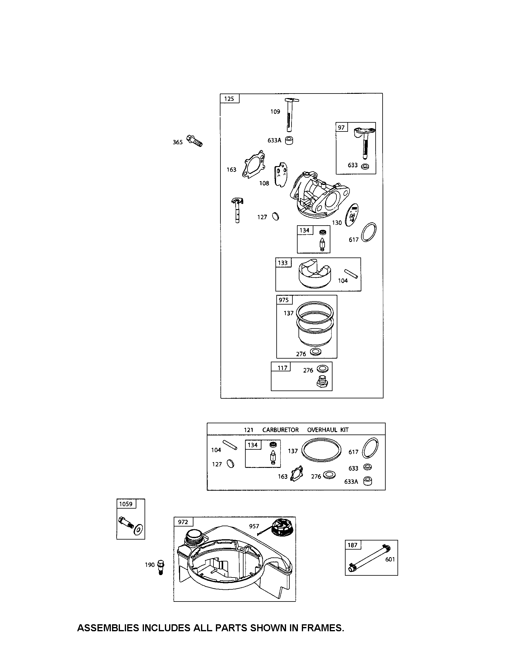 Carburetor/fuel tank