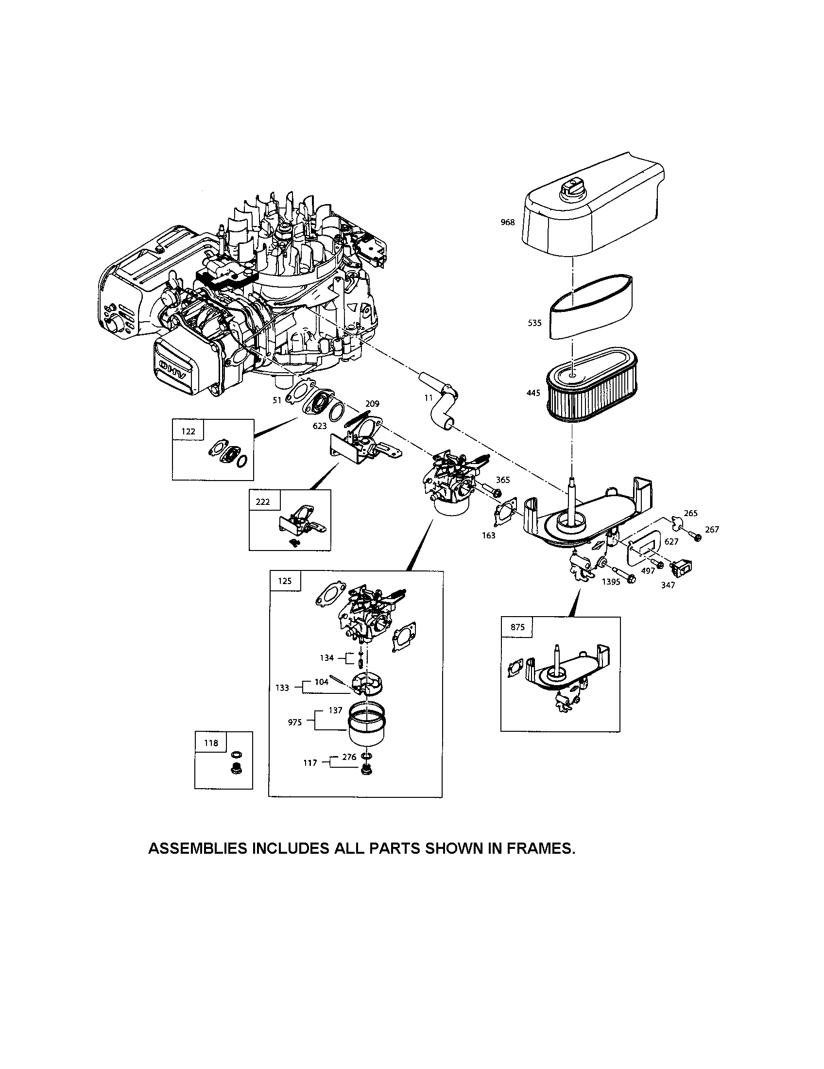 Carburetor/air cleaner