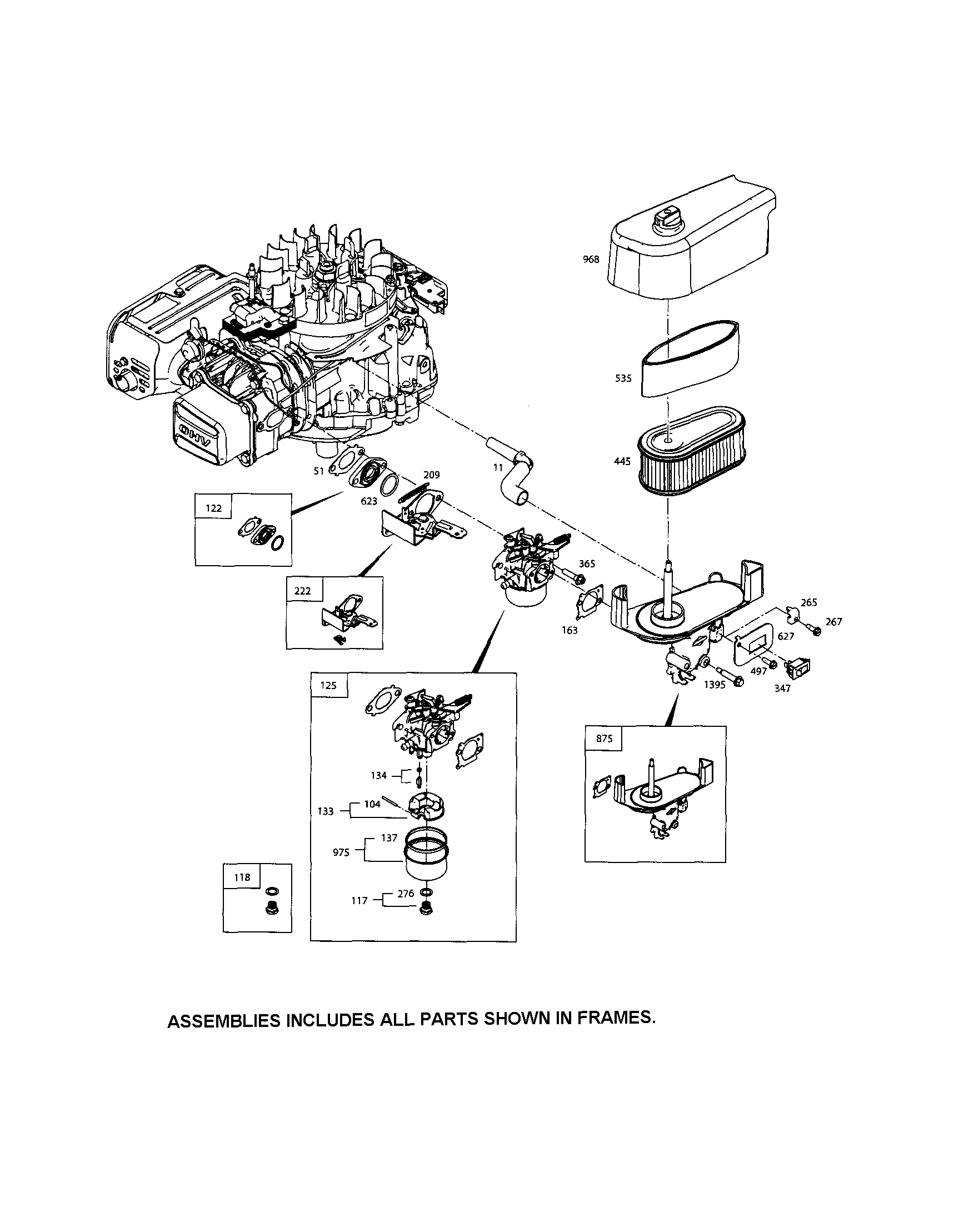 Air cleaner/carburetor