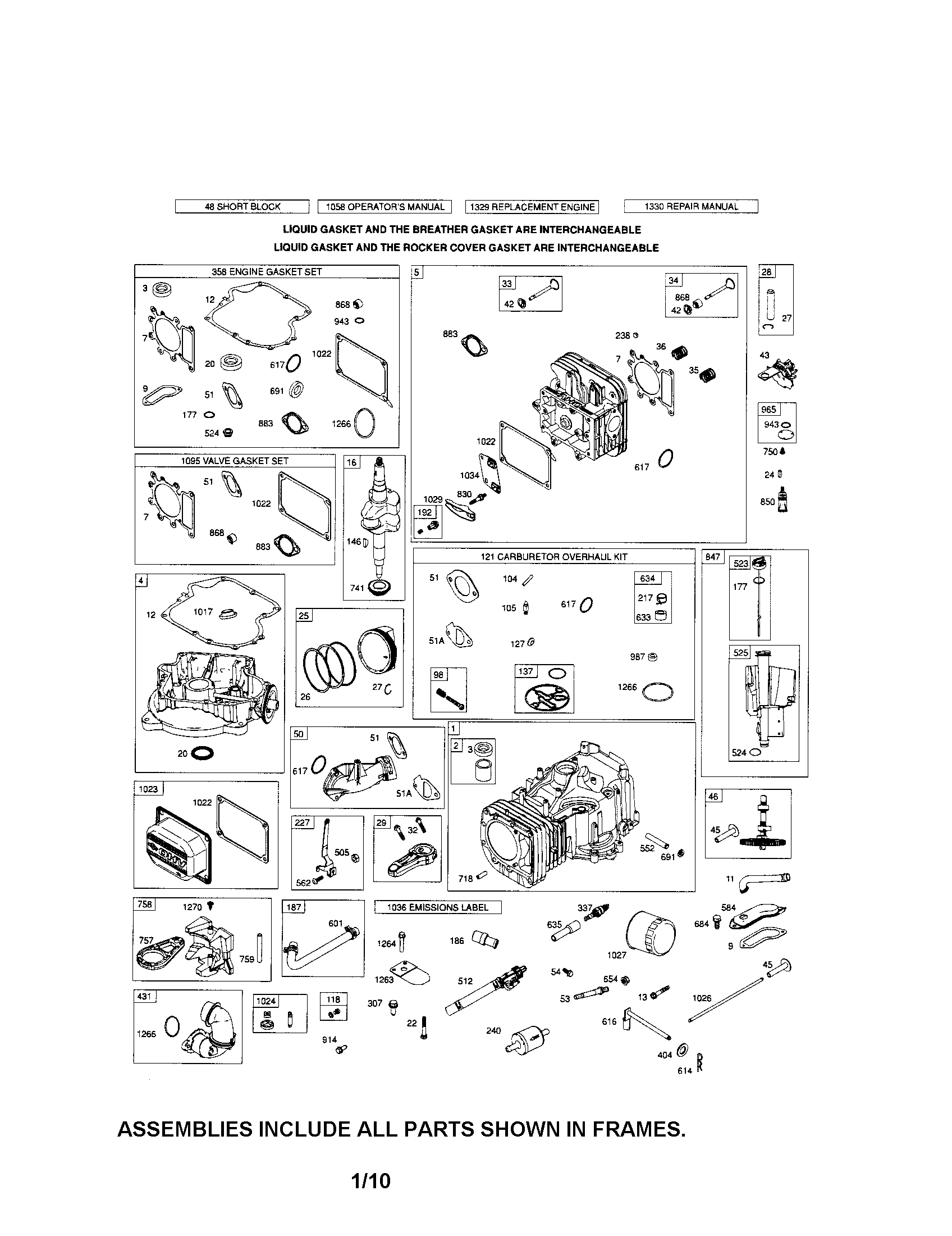 Cylinder/sump/crankshaft