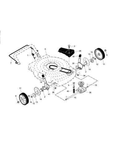 Drive control/gear case/wheels