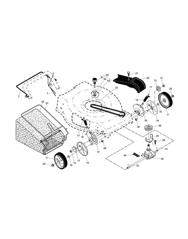 Drive control/gear case/wheels
