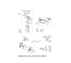 Briggs & Stratton 126L02-1424-F1 carburetor/fuel tank/muffler diagram