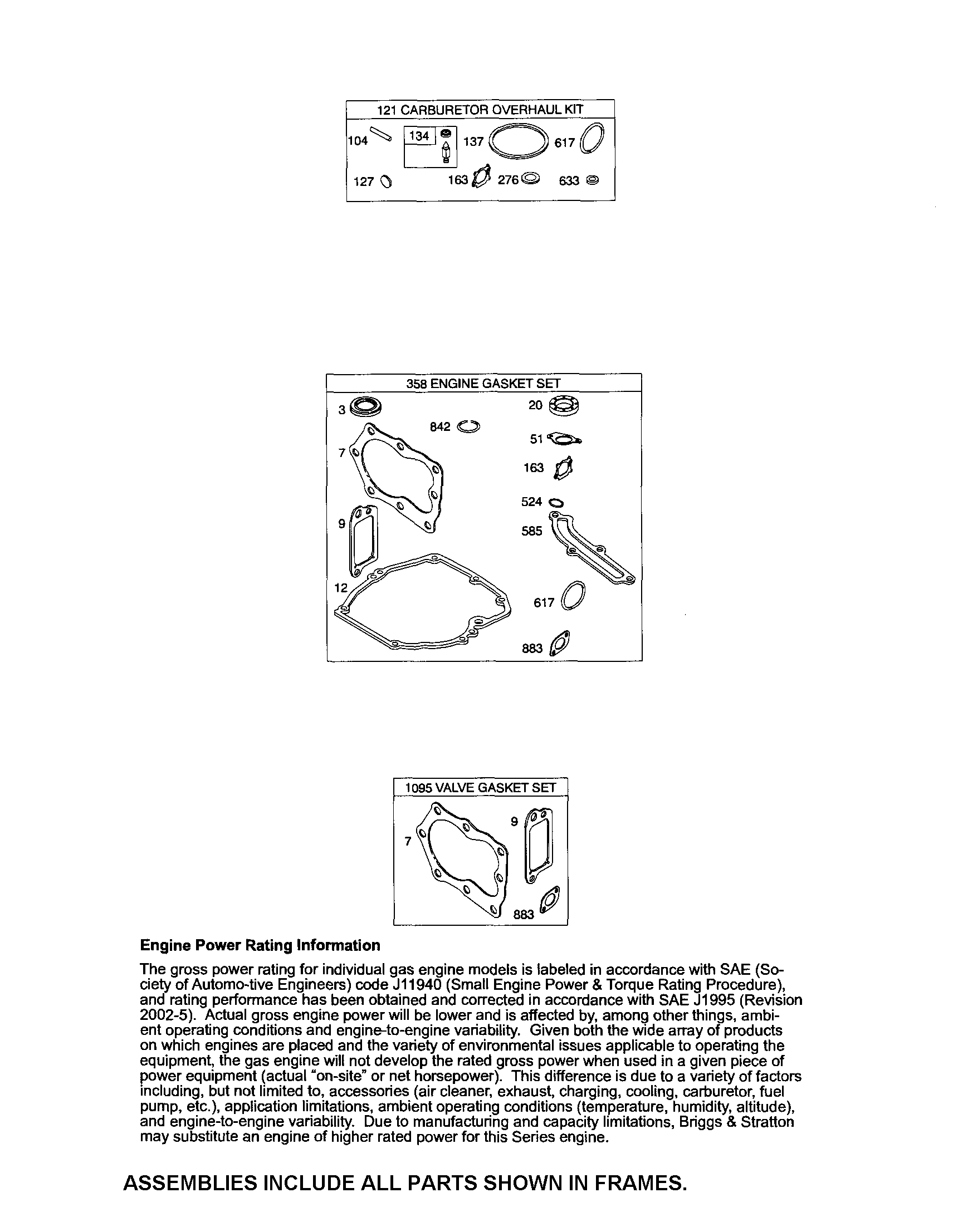 Gasket sets