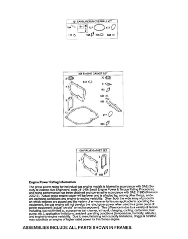 Gasket sets