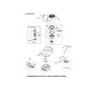 Briggs & Stratton 126L05-1425-F1 blower housing/rewind starter diagram