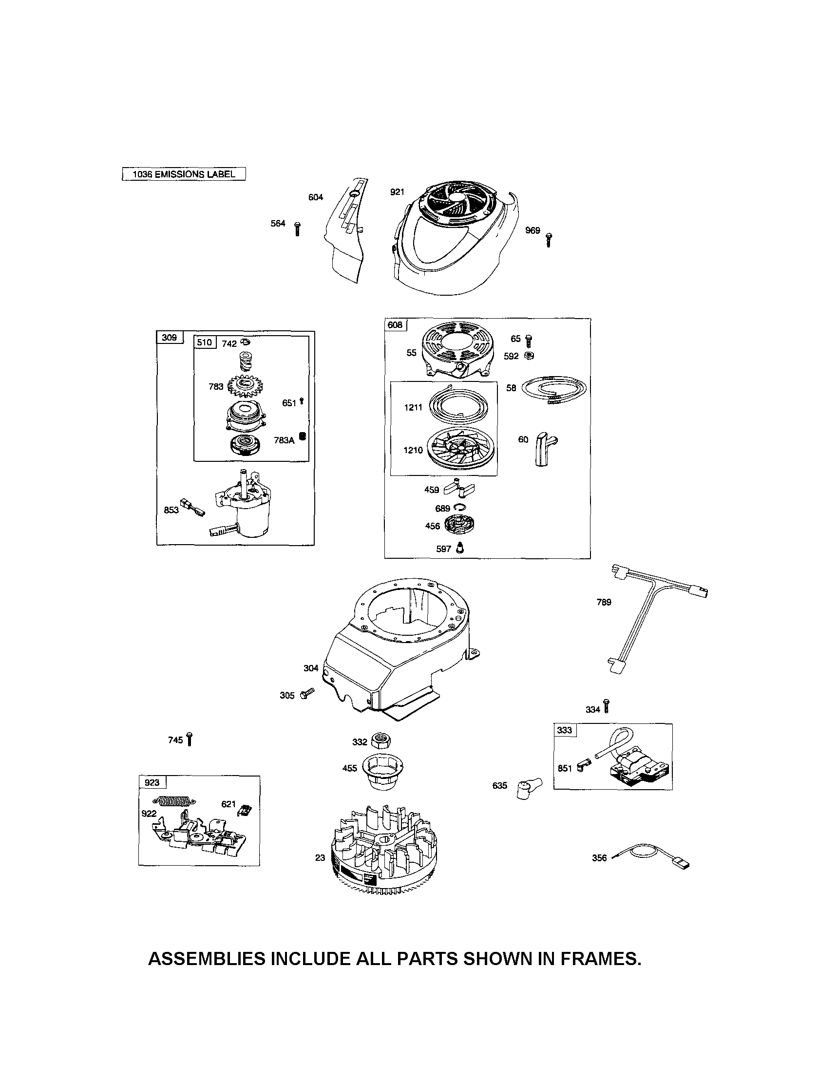 Blower housing/rewind starter