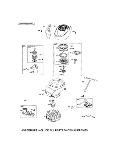 Blower housing/rewind starter