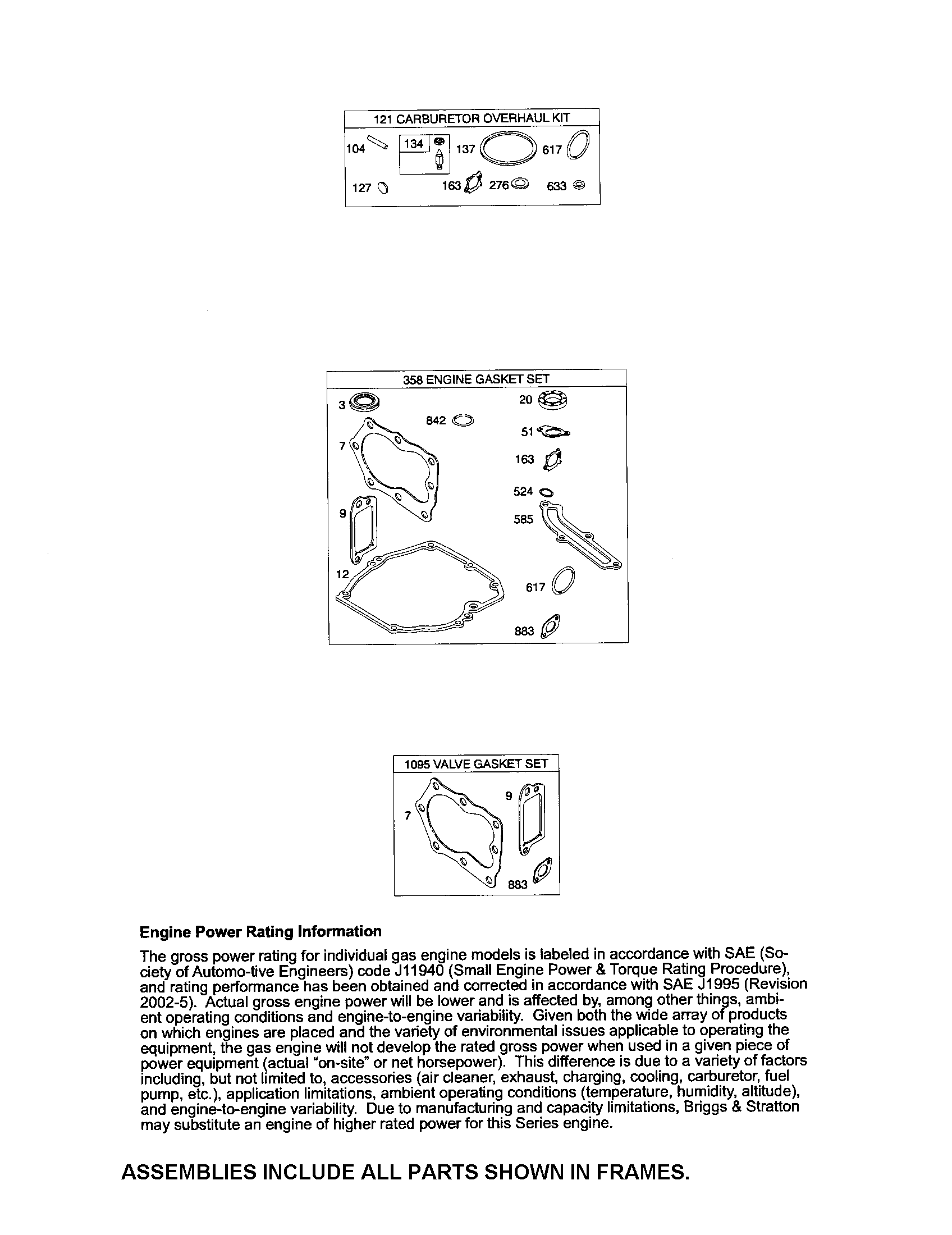 Gasket sets