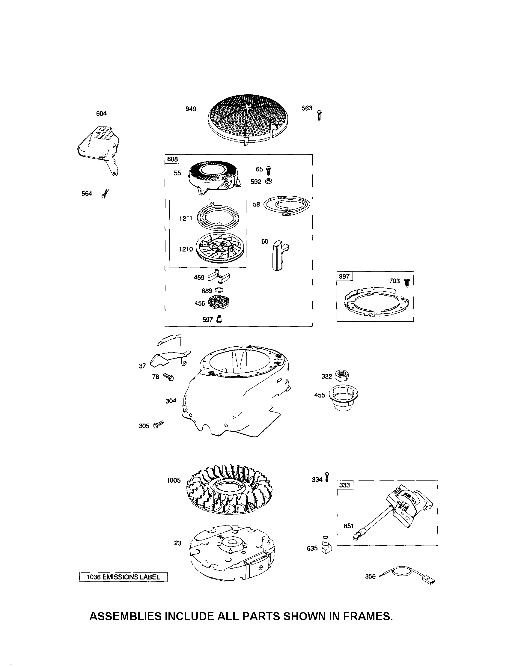 REWIND STARTER/BLOWER HOUSING