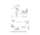Briggs & Stratton 126T02-1401-B1 carburetor/fuel tank/muffler diagram