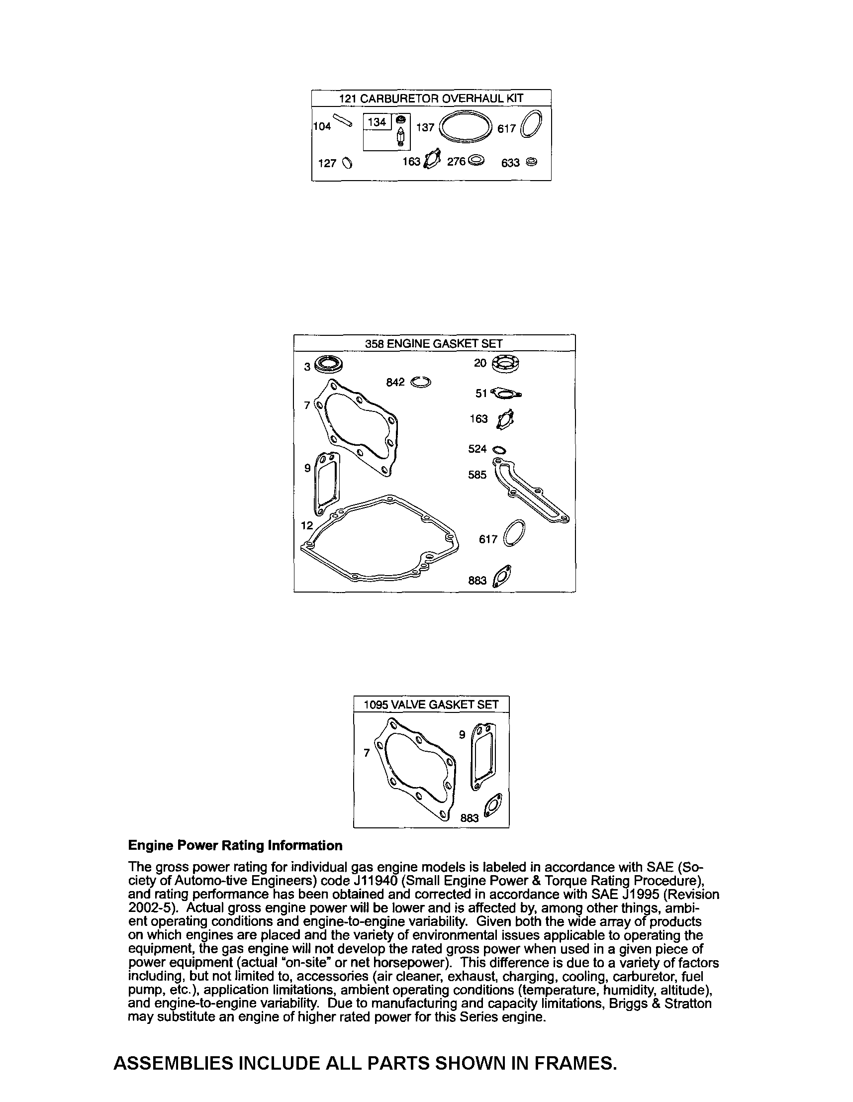 Gasket sets
