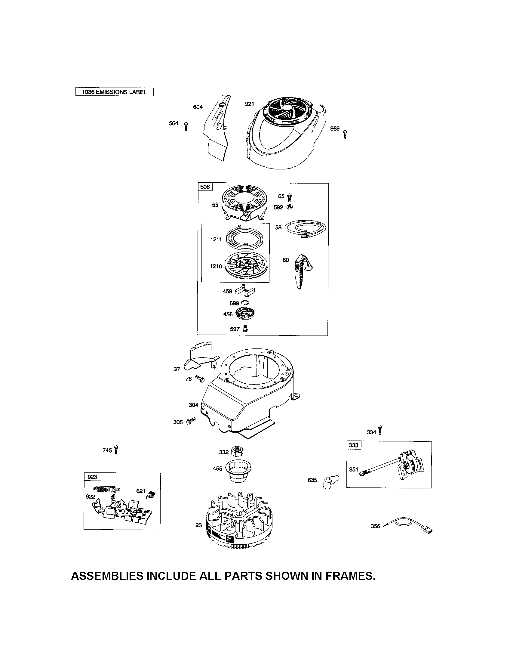 REWIND STARTER/BLOWER HOUSING