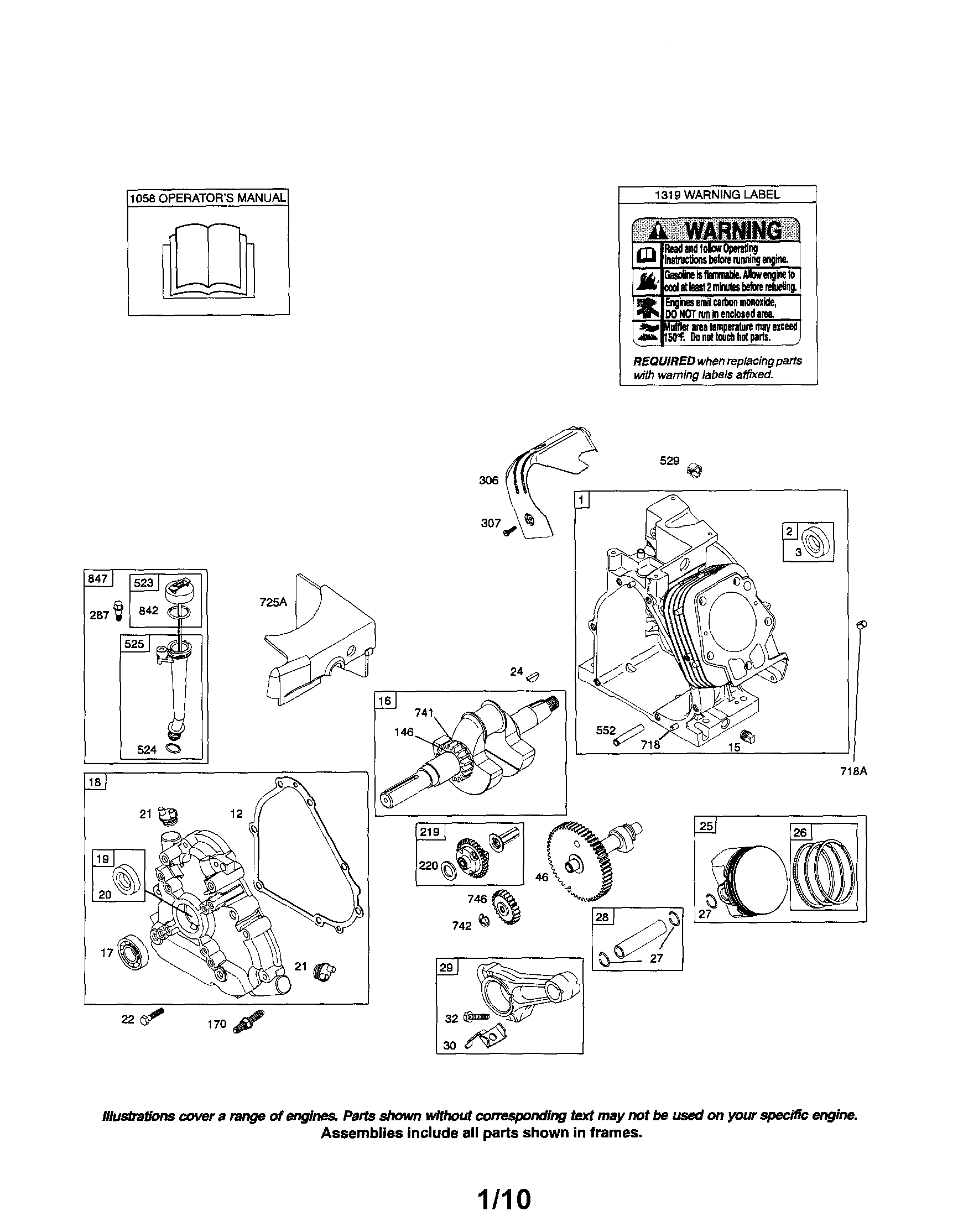Cylinder/crankshaft/crankcase