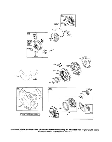 Rewind starter/blower housing