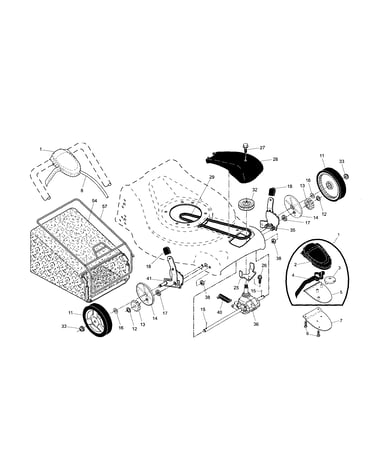 Drive control/gear case/wheels