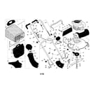 Craftsman 917374111 engine/housing/handle diagram