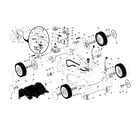 Craftsman 917374111 drive control/gear case/wheels diagram