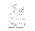 Briggs & Stratton 126T02-1401-EA carburetor/fuel tank diagram