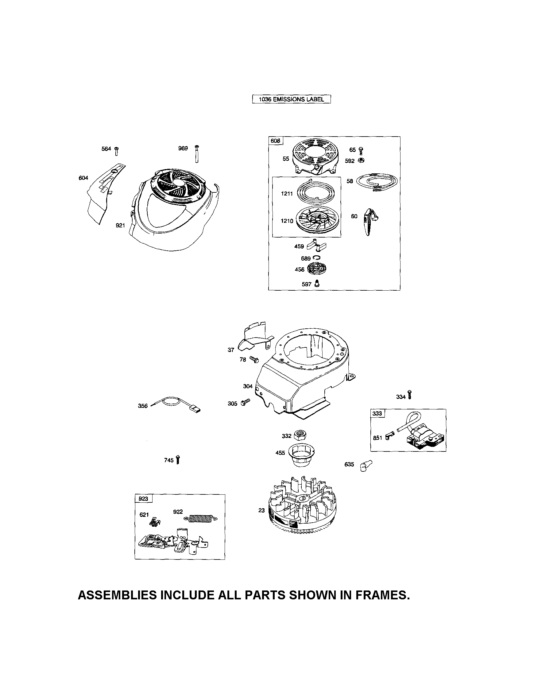 REWIND STARTER/BLOWER HOUSING