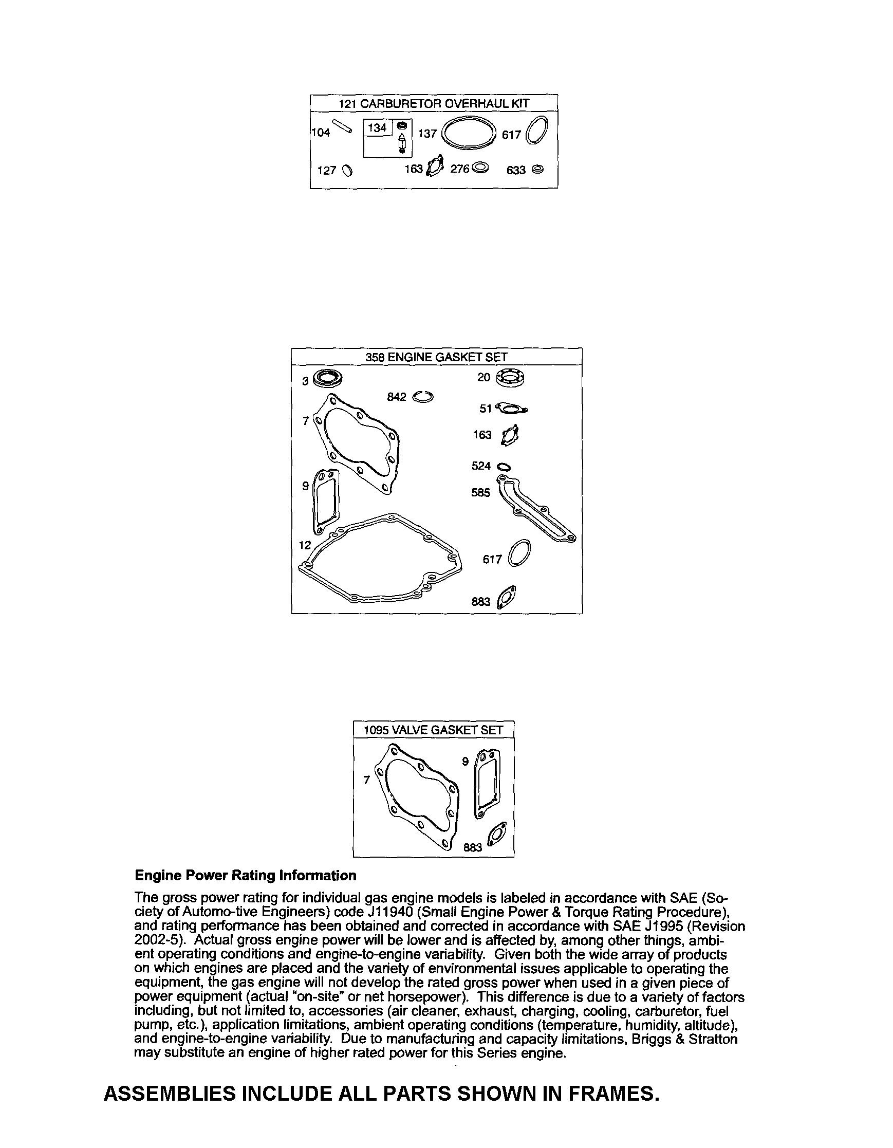 Gasket sets