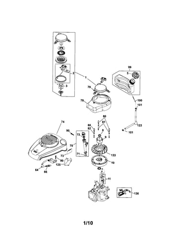 Recoil starter/blower housing