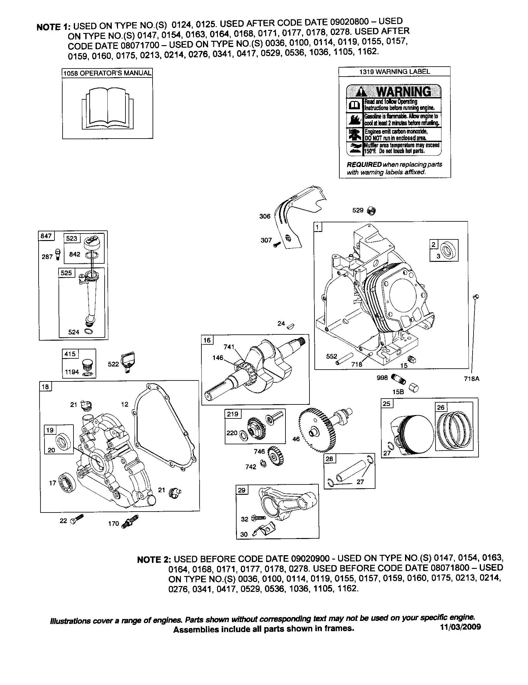 Cylinder/crankshaft/crankcase