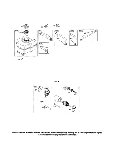 Motor starter/fuel tank