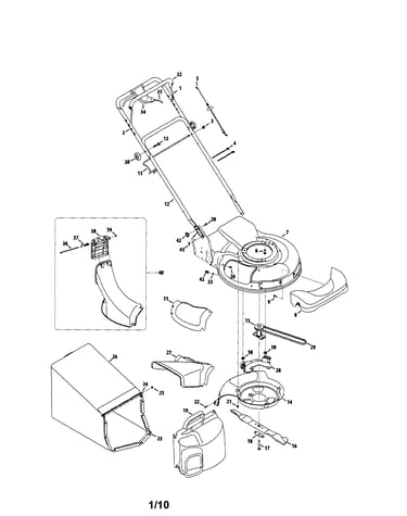 Handle/housing/grass bag